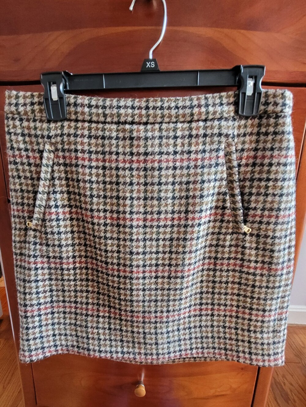 J. Crew Wool Houndstooth Skirt Size 6